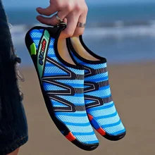 Г. Мужская и женская пляжная летняя Уличная обувь для плавания быстросохнущая обувь для серфинга кожаные носки водонепроницаемая обувь в полоску