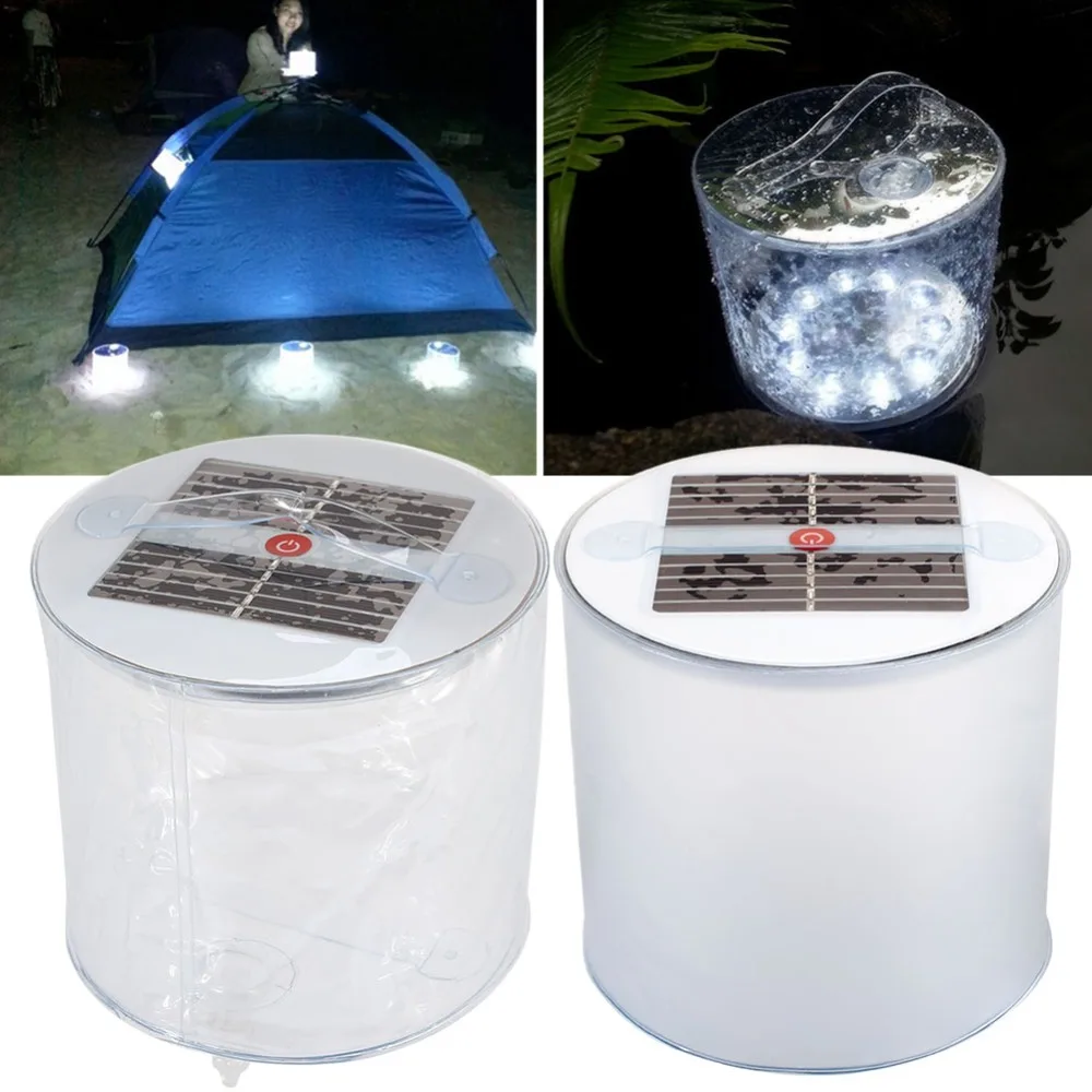 12.5*11cm LED Camping Lamp Creative Solar Rechargeable Tent Light PVC
