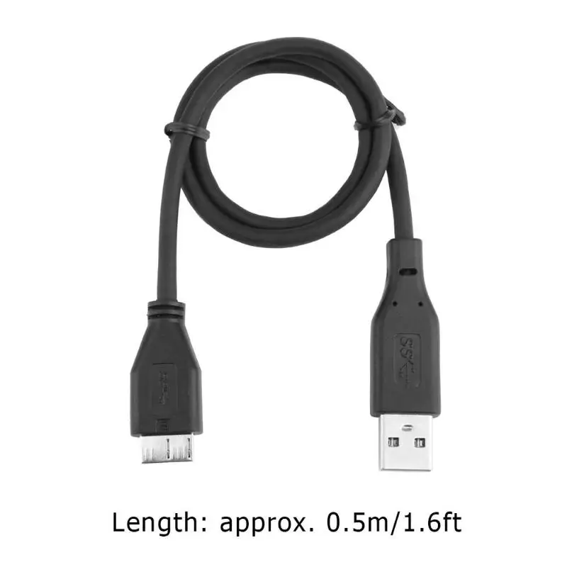 Горячее предложение Высокое Скорость 0,5 м USB 3,0 Тип кабеля «Папа-папа» USB 3,0 Micro B Мужской Кабельный адаптер-переходник для внешний жесткий диск для жесткого диска