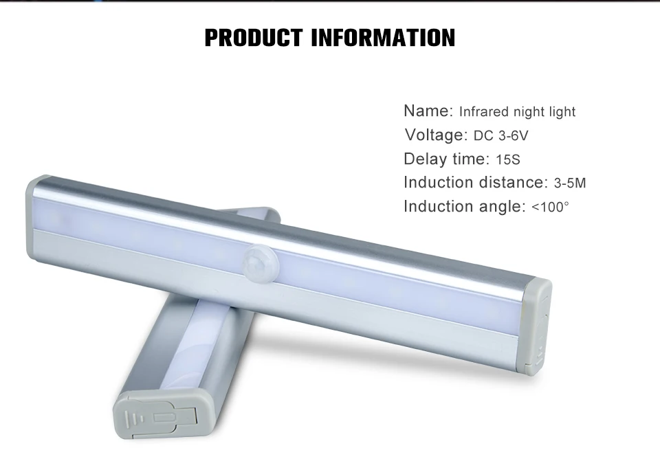 PIR датчик движения светодиодный под шкафом свет светодиодный лента для аккумулятора лента 1 м 2 м 3 м под кровать ночник для кухонный шкаф лестница