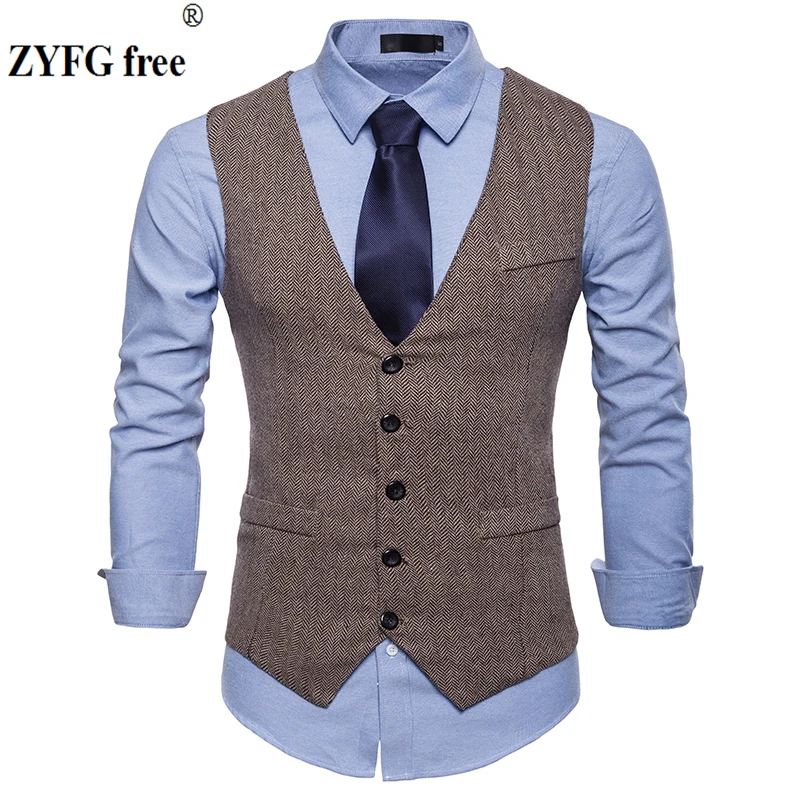 

Fashion Design Men s Suit Vest New wool Cotton slim fit Dress vest Mens Business Casual suit vests large size for men