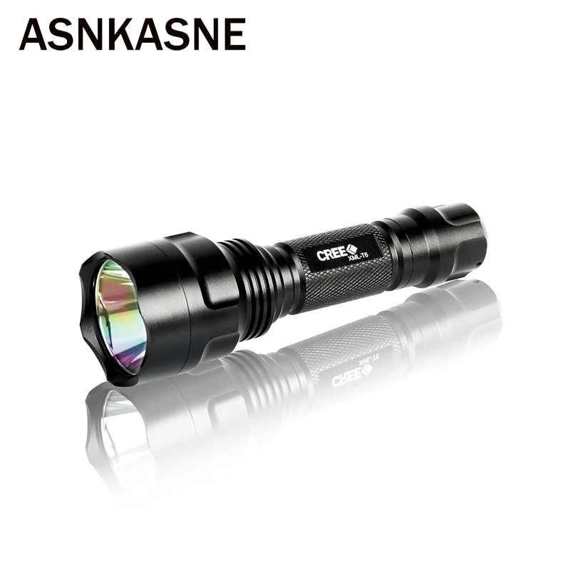 

ASNKASNE 5 Mode 3800lm Cree XML T6 LED Flashlight Portable Waterproof Big Head Aluminium Alloy Cree Torch Lamp For 18650 Battery