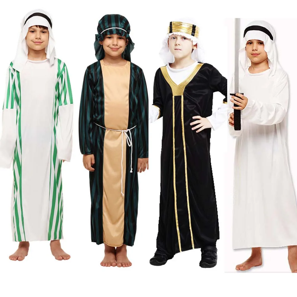 White Black Children Boy Arab Greece Rome Prince Role Play Cosplay Costume Halloween costume Purim | Тематическая одежда и