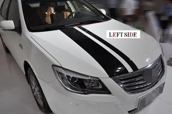 

LEFT SIDE Car Stickers 120CM Car Engine Cover Sticker Personality Car Stickers Car Styling Waterproof Cover Protection Film