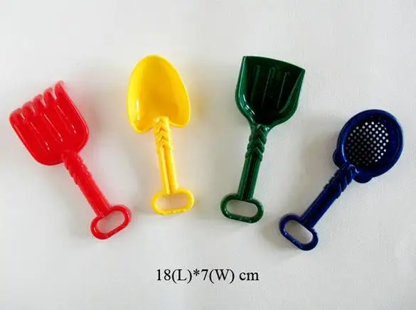 

Free shipping summer beach toys plastic shovel and rake beach tools 4pcs/set