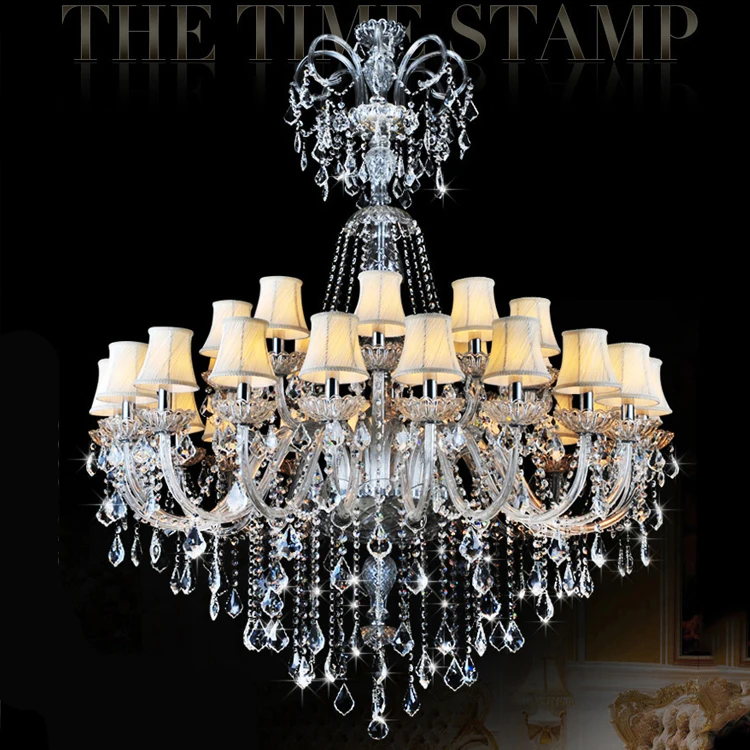 Modern Luxury Crystal Chandelier LED Hanging Lighting Style Large Big