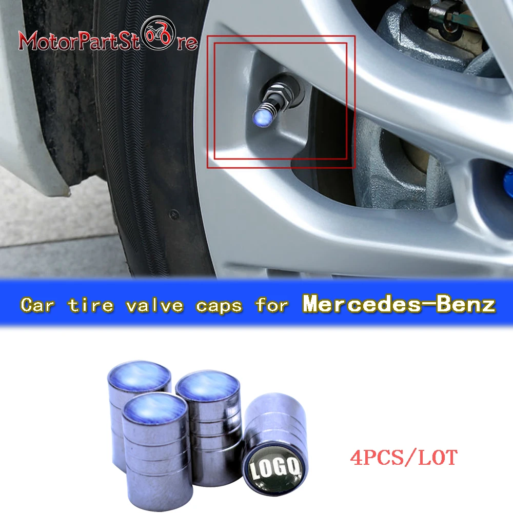4ピース ロット車エンブレムオートタイヤバルブキャップ用ベンツ安全ホイールタイヤ空気バルブ用メルセデス Cap Cap Caps For Tirecaps For Wheels Aliexpress