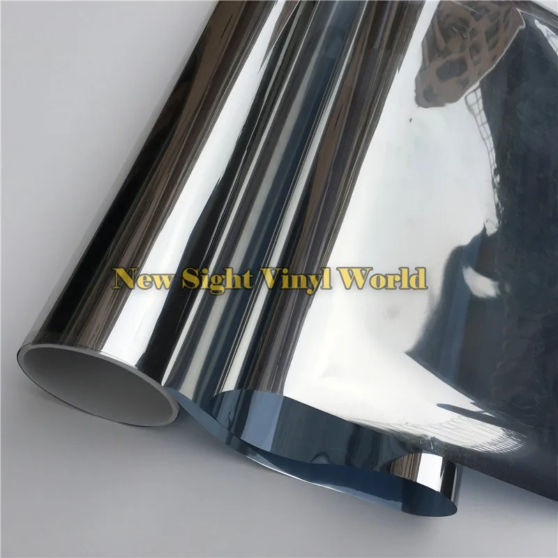VLT 5% зеркальная Тонирующая пленка для окон, серебряная тонировка для окон, стекло для дома и офиса, Размер: 1,52*30 м/рулон