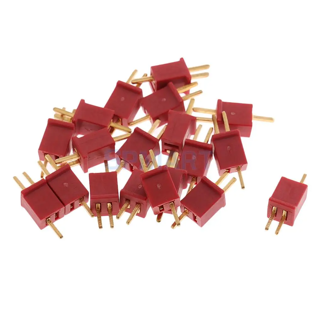 20pcs Ultra Mini T Plug Deans Connectors Micro Deans Plug Deans Connectors for RC LiPo NiMh Battery ESC Motor