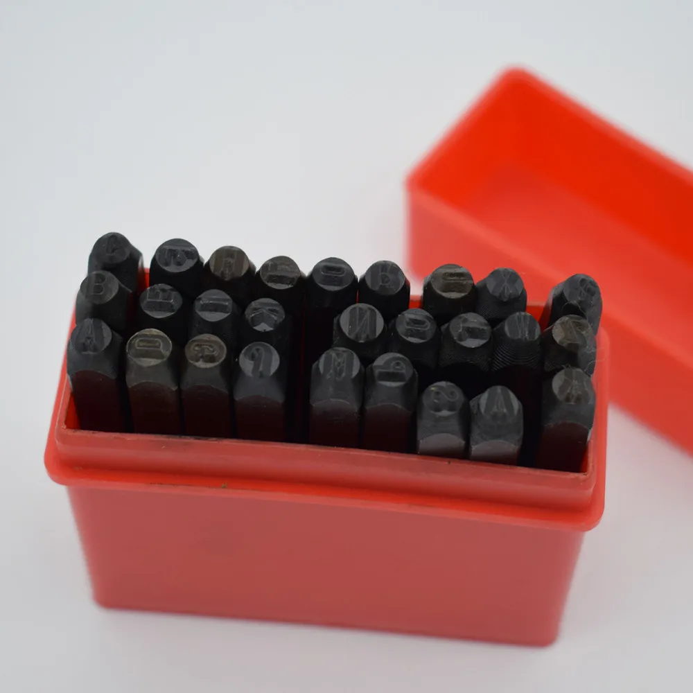 27PCS 3mm Metal Letterr Punch Stamping Set Jewelry Letter Stamp