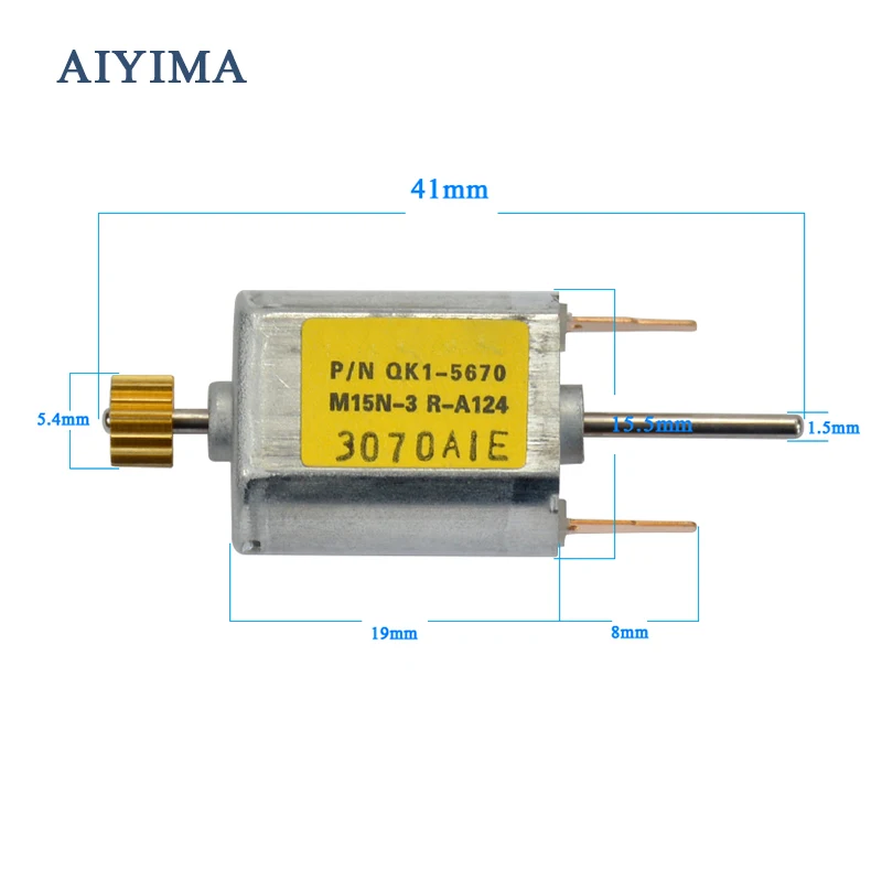 YIMAKER 10 шт. 030 DC микро мотор 12 В 13100 об/мин углеродная щетка медная зубчатая Двухосная