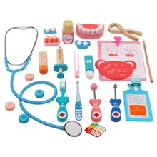 24 шт. детские игрушки для ролевых игр деревянный доктор моделирование стетоскоп игровой набор для детей