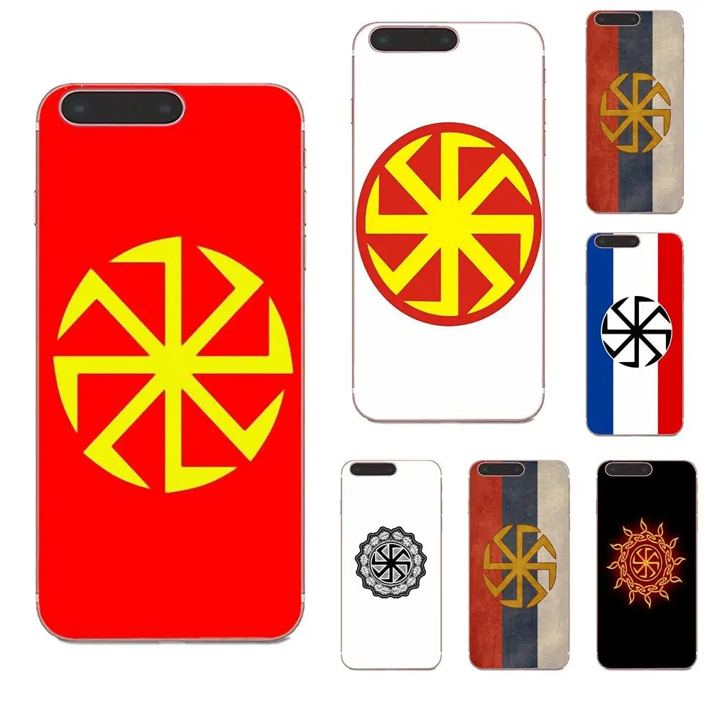 

Soft TPU Protective Cover Case For Apple iPhone 4 4S 5 5C 5S SE 6 6S 7 8 Plus X XS Max XR Viking Warrior Slavic Symbol Kolovrat