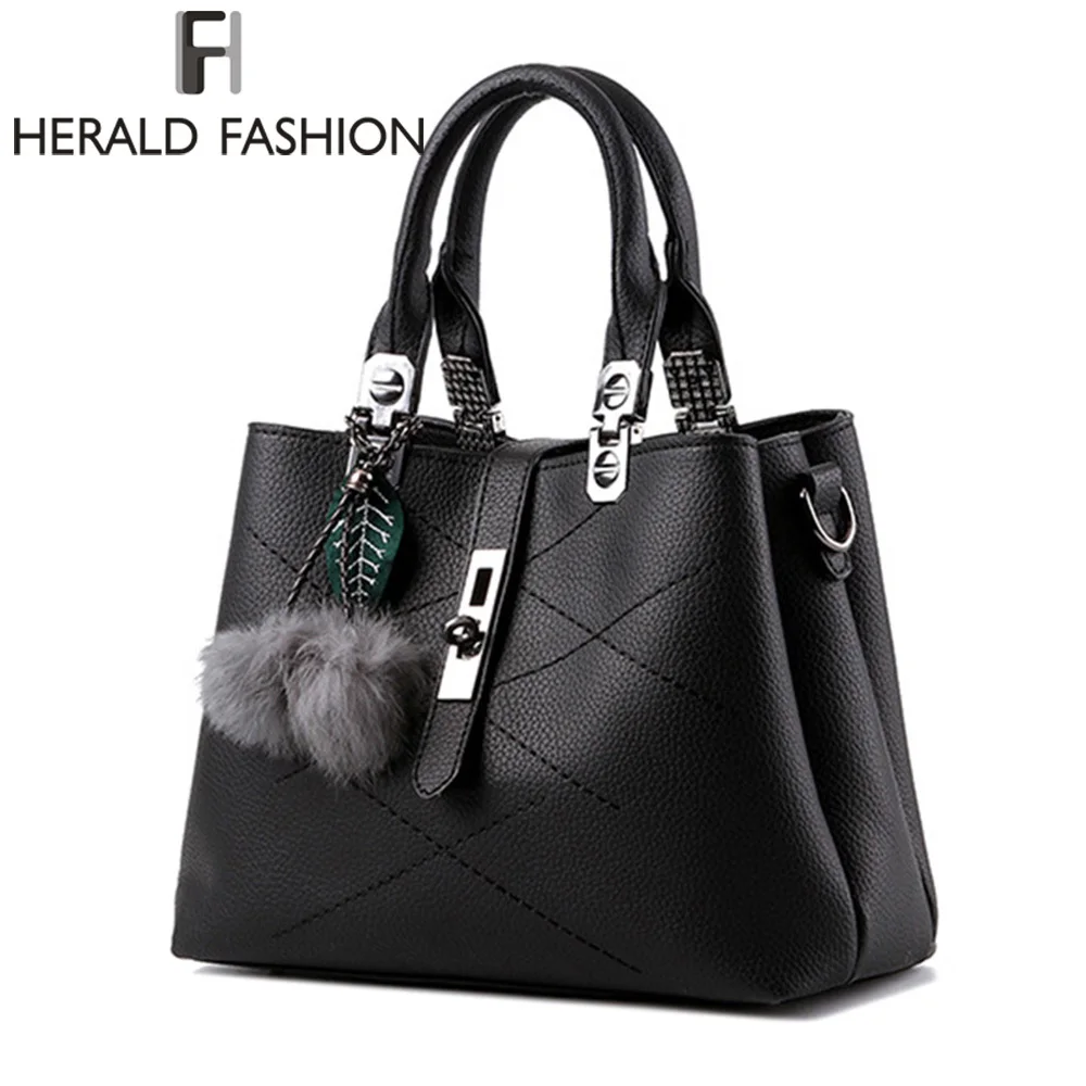 هيرالد أزياء المرأة حقائب يد جلدية مع شرابة عالية الجودة الإناث حقيبة كتف الفاخرة الأعلى مقبض حقيبة السببية قدرة حمل