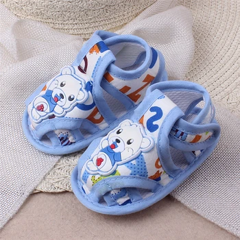 

Newborn Baby Girls Boys Crib Shoes Cute Cartoon Bear Infant Soft Sole First Walkers Casual Anti-slip Toddler shoe 0-18 Month A20