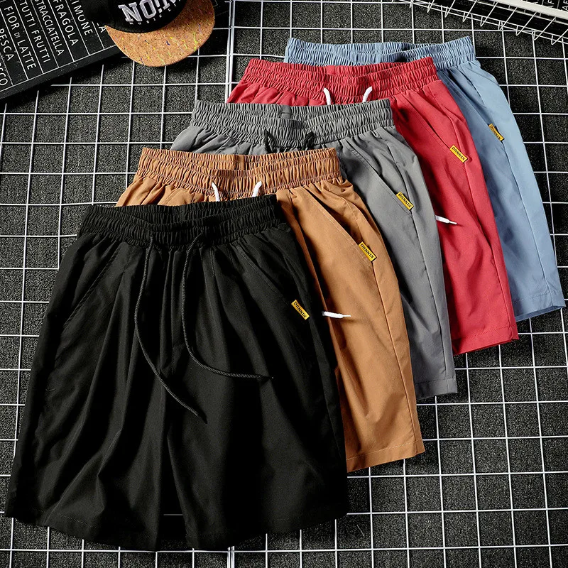Для мужчин для девочек; Детские шорты; Летние Повседневное Однотонная одежда свободного кроя с поясом пляжные спортивные короткие masculino pantalones hombre