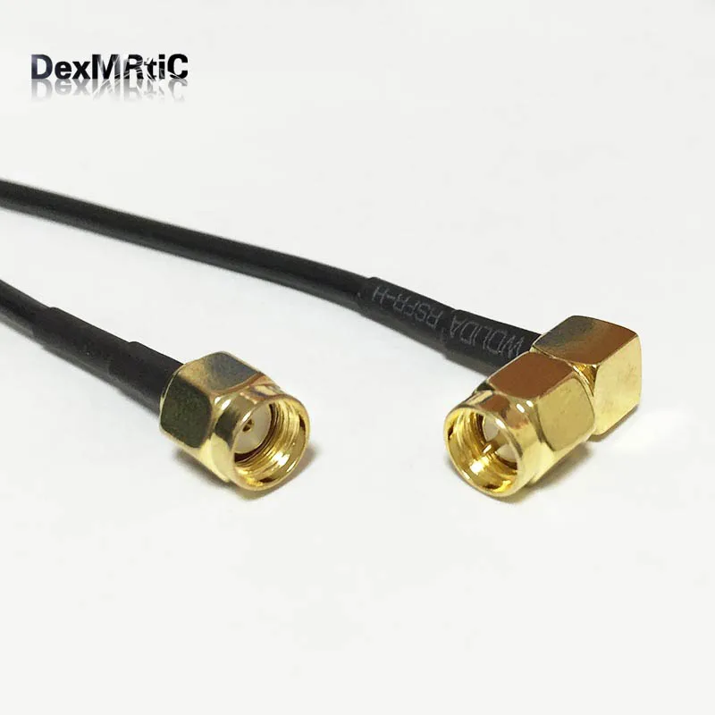 1PC modem extension cable SMA Male Right Angle 90 degree To RP SMA Male