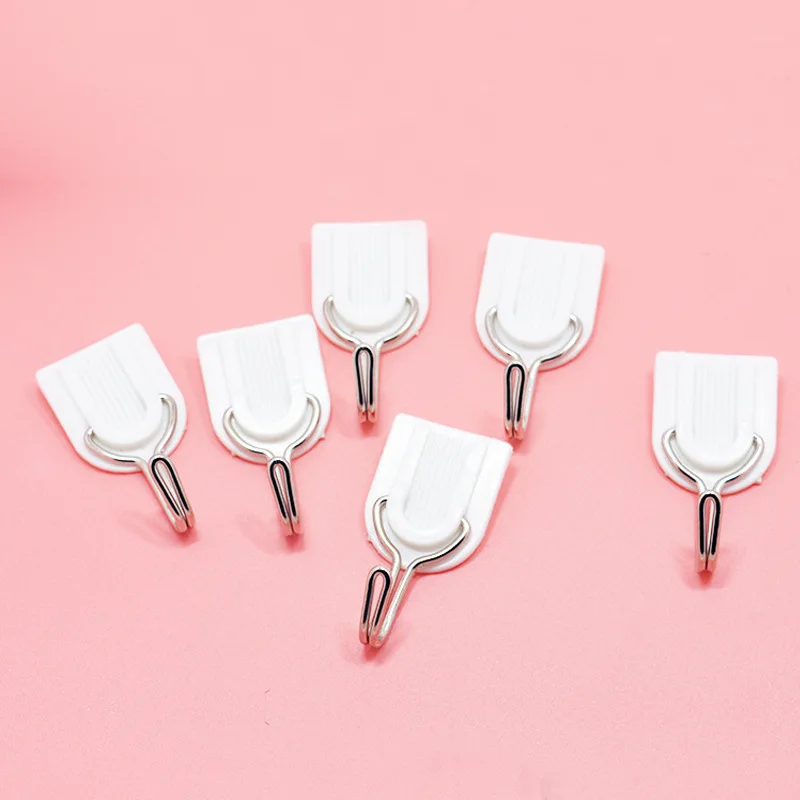 

6Pcs Self Bathroom Kitchen Hooks for Hanging Adhesive Hooks Stick On Wall Hanging Door Clothes Towel Handbag Holder Wall Hanger