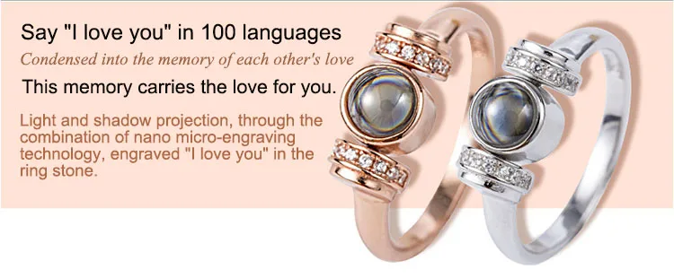 Swarovski crystal100languages love rings 12