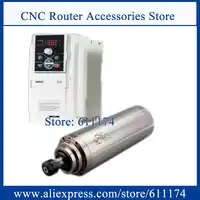 4 bearing milling spindle motor 4.5Kw AC220V ER20 Water Cooled spindle motor 24000RPM D100mm +Frequency AC220V VFD Inverter