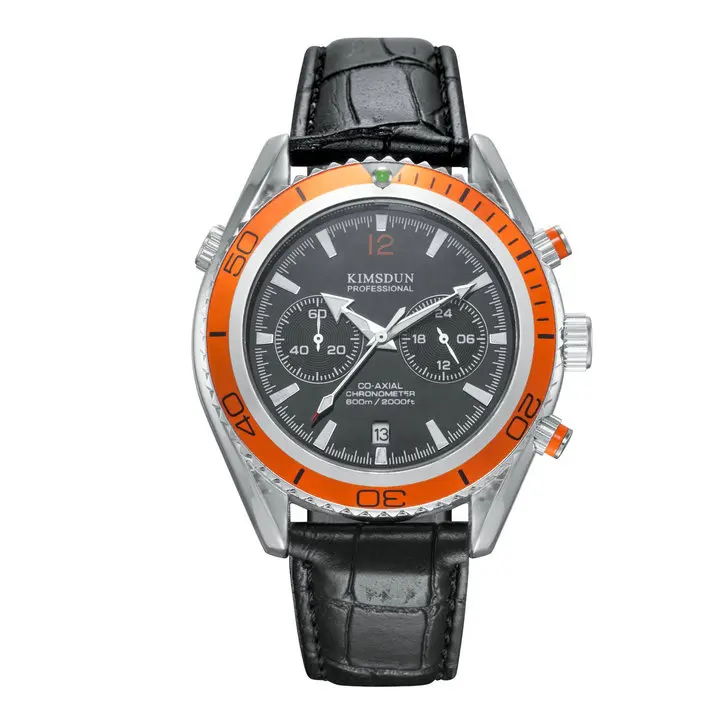 

2019 KIMSDUN Mens Watches Top Brand Luxury Waterproof 24 hour Date Quartz Clock Male Leather Sport Wrist Watch Relogio Masc