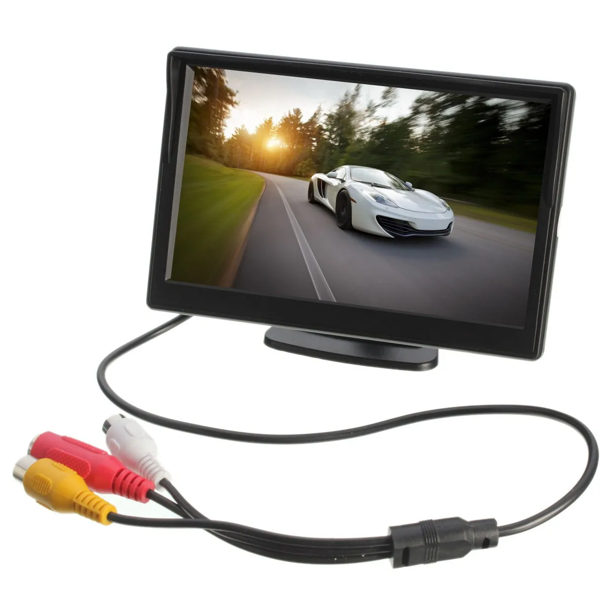 5 inch TFT LCD Suction Stand Car Rear View Monitors Parking Rearview Monitor Screen For DVD