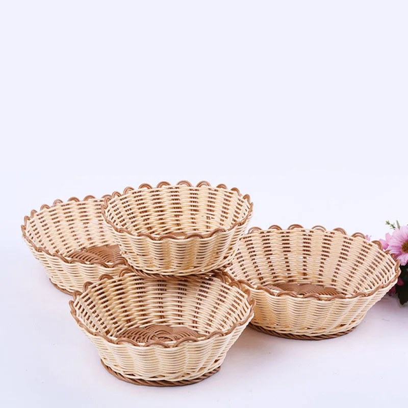 DINIWELL настольная корзина для хранения из ротанга, ажурный органайзер для фруктов и овощей, коробка для хранения мелочей, держатель для хранения нижнего белья