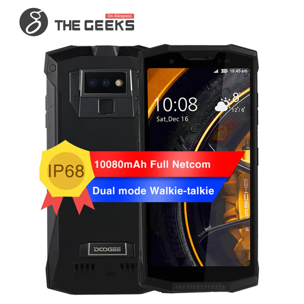 Doogee S80 IP68 Водонепроницаемый 6 ГБ, 64 ГБ и 5,99 "Helio P23 Восьмиядерный рации прочный мобильный телефон Android 8,1 dual 4G смартфон