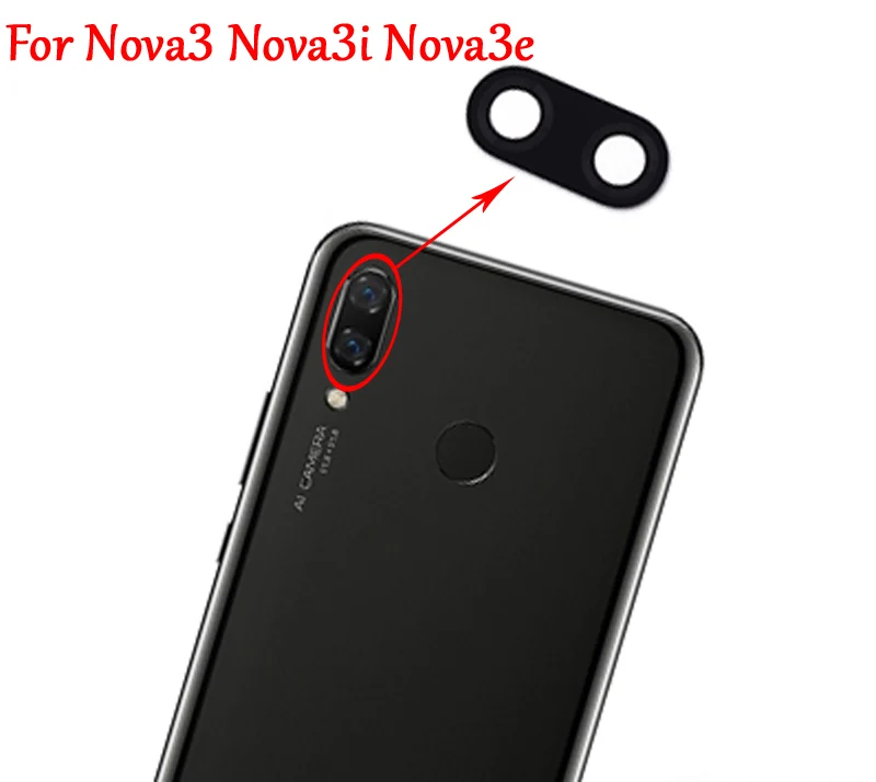 2 шт. задний объектив задней камеры крышка с клеем для huawei Nova 3 3i 3e Nova3 Nova3i Nova3e Быстрая