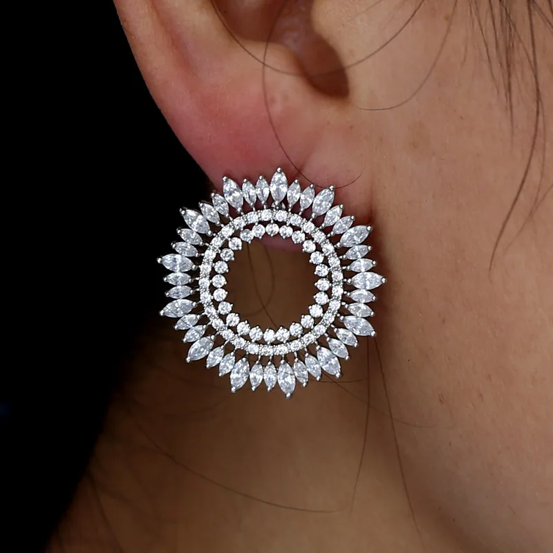 Buy Brilliant Elegand Circle Olive Branch Big Stud