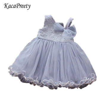 

High quality princess girls party dress silk bowknot strap dress toddler baby clothing bebe vestidos summer infant lace clothes