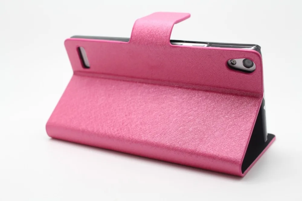 New Arrived Many colors Flip case for Huawei phone Ascend P6 hair Leather O246 |