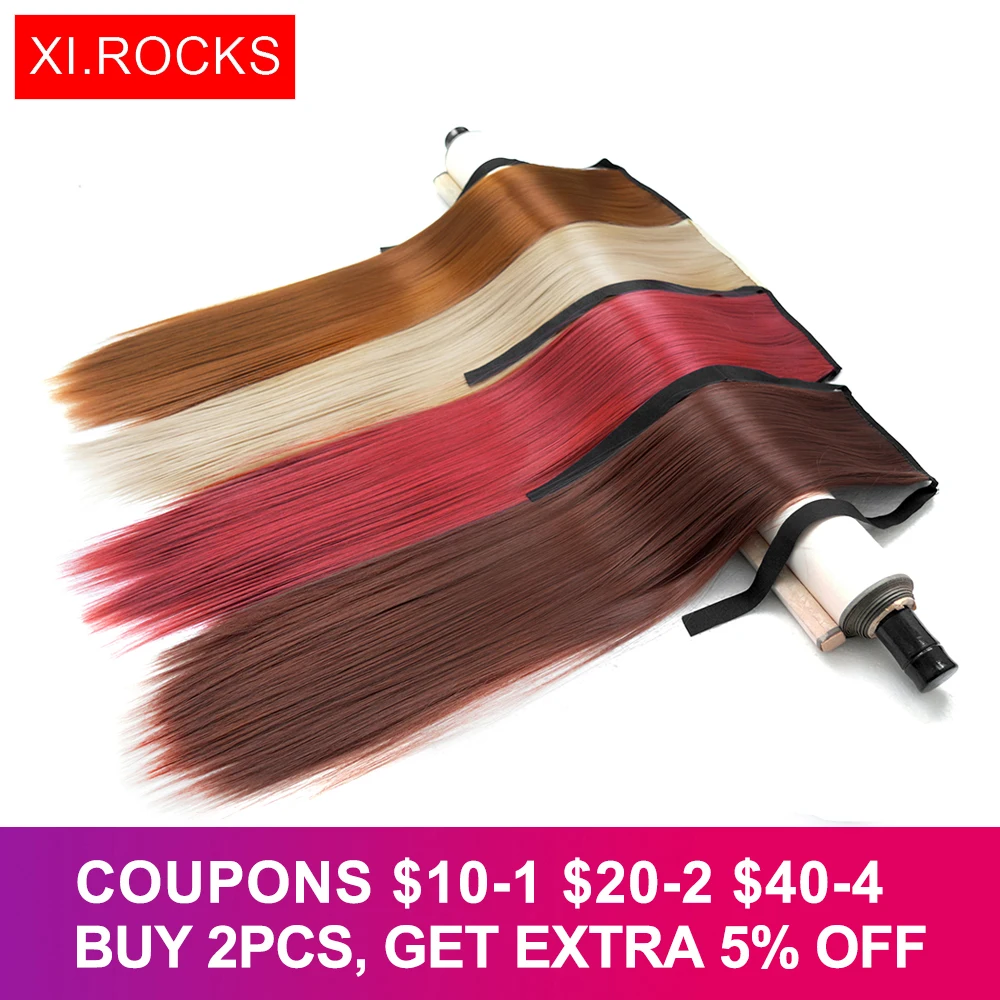 

Xi.rocks Straight Hair Ponytails 25Colors Synthetic Ponytail Extension 55cm Length Ribbon and Clip in Tail Hairpiece Extensiones