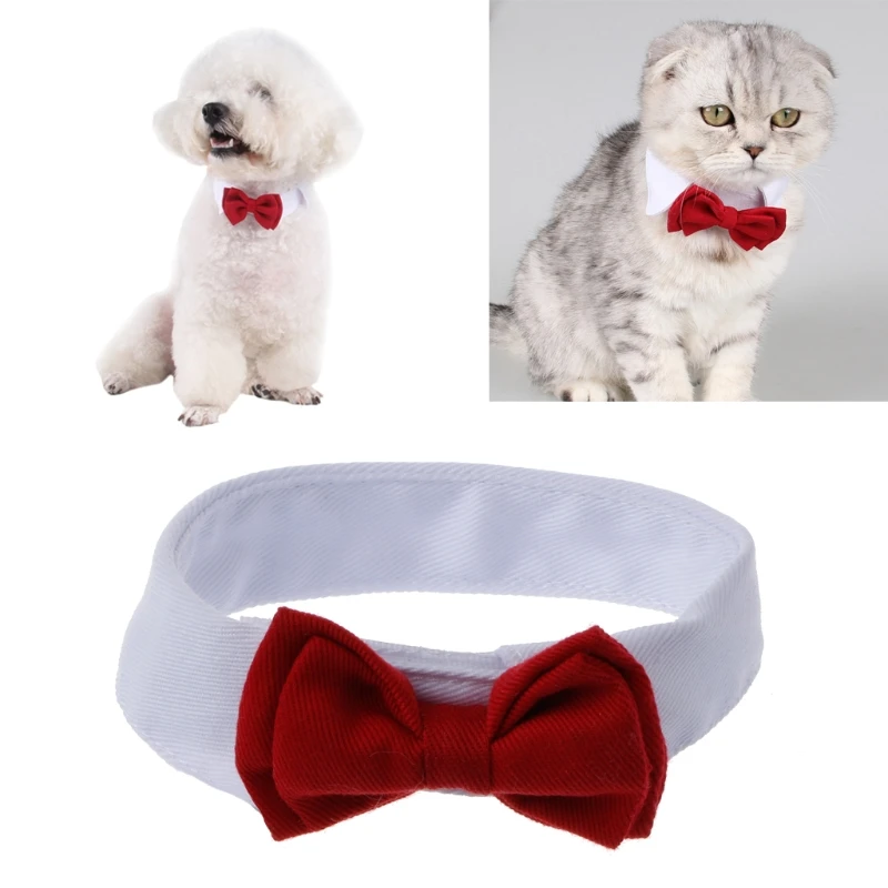 Собака Щенок Котенок собаки кошки регулируемый галстук-бабочка ошейник "галстук-бабочка" праздник, Свадебный декор