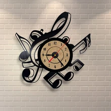 Living Room Vintage Retro Vinyl Wall Clock Musical Themes CD Record Clock Large 3D Home Decor Watch