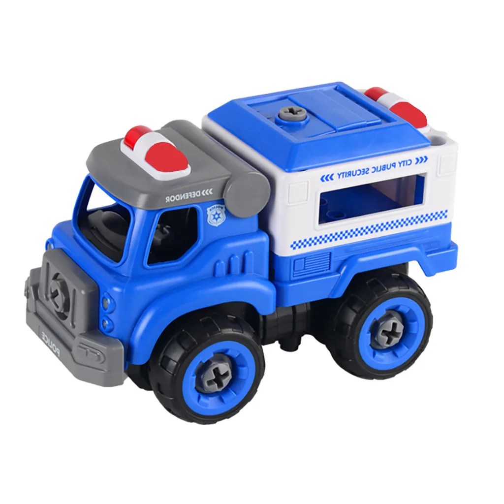 

3-in-1 construction truck 3-in-1 remote control battery DIY demolition toy boy toy gift fire truck set. 7.22