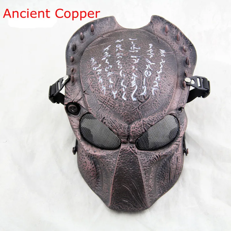 Шлем маска хищника для Хэллоуина Косплей CS игра наружная защита Пейнтбол тактическая армия двух масок