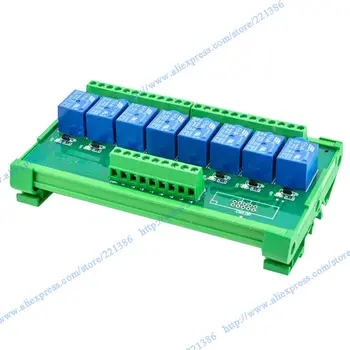 

8 channels 5V 10A DIN rail mount Relay Module driver board output amplifier board PLC board relay SRD-5VDC-SL-C PNP