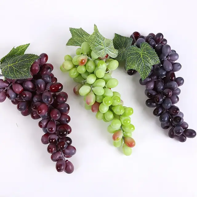 1 Bunch Fake 36 Grapes Artificial Grape Rural Style Plastic Lifelike
