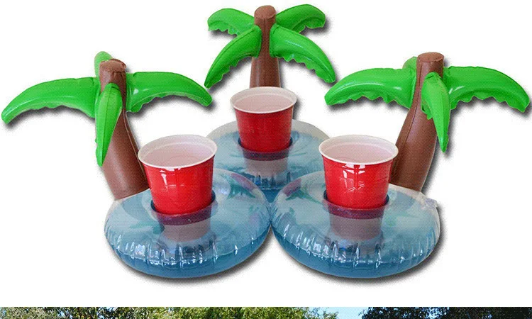Надувные игрушки подстаканник кокосовое дерево/большая желтая утка/гриб/лебедь подстаканник водные подставки плавающие Напитки