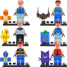 Filme Bonito do Animal dos desenhos animados 4 pcs/6 pcs Conjuntos de Modelos de Tijolos Blocos de Construção de Brinquedos Montados Figura Educacional Casa