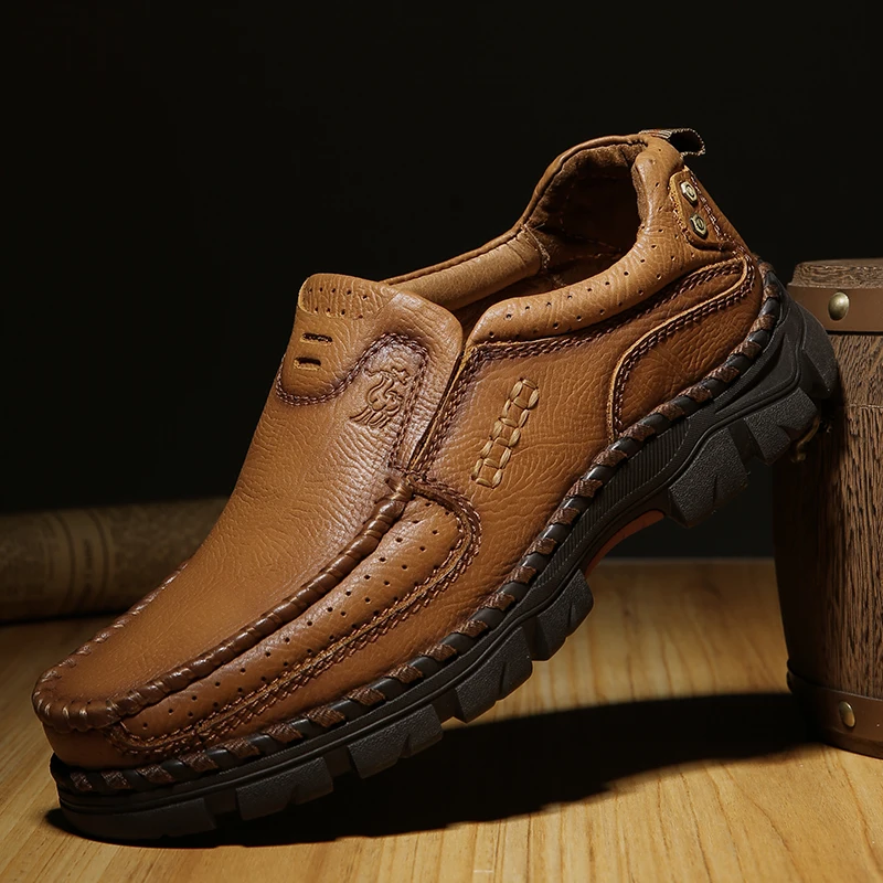 high quality 2019 spring autumn men genuine leather driving causal boat shoes man comfortable toe loafers mocassins 188-109 | Обувь