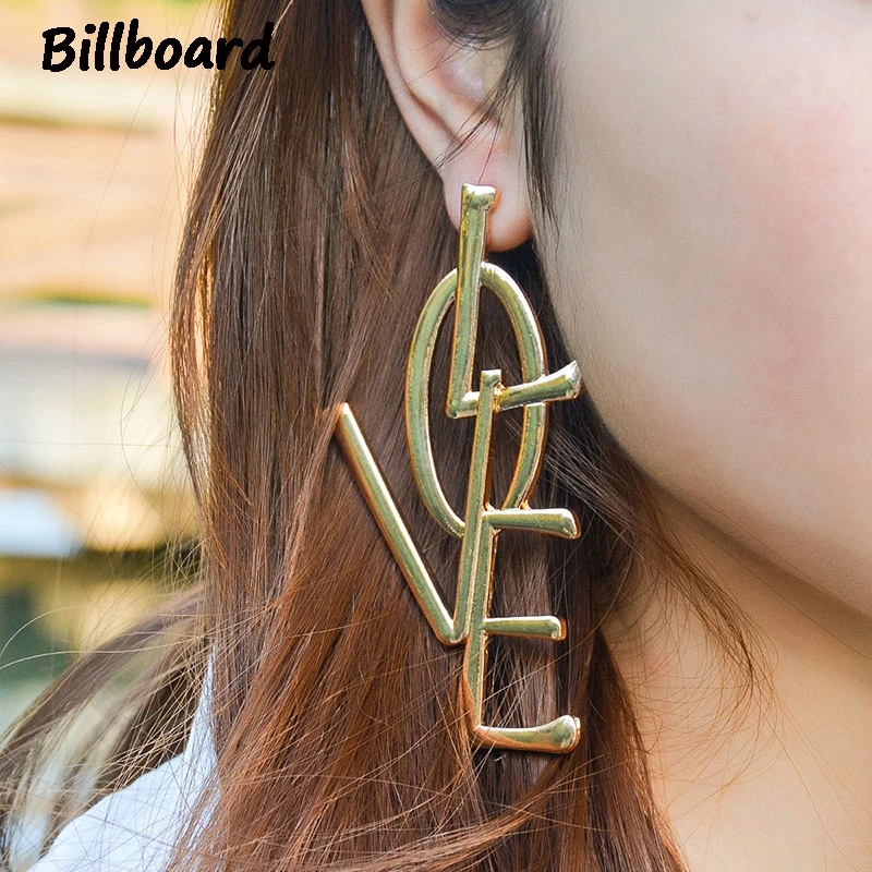 

Women Fashion Love Letters Earrings for Jewelry Making Stud Earring Trendy Love Letters 2pcs/pair