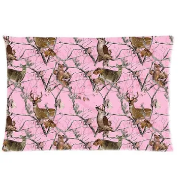 

Pink Camo Custom Soft Cozy Zippered Rectangle Pillow Case Pillowcases Cover Size:20"x 30"