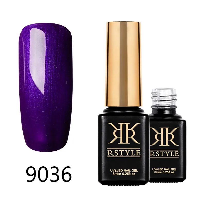 Лак для ногтей rstyle 8 мл 9001-9062 чистый цвет УФ-гель для ногтей Soak Off Nail Art Полупостоянный гель лак набор для наращивания ногтей праймер - Цвет: SC9036