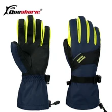Зимние перчатки для катания на лыжах с сенсорным экраном, плотные теплые перчатки для езды на мотоцикле и велосипеде, водонепроницаемые Лыжные рукавицы