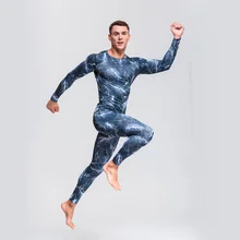 Лыжный комплект нижнего белья> мужские быстросохнущие колготки теплый базовый слой> компрессионная одежда зимний костюм для бега> мужское термобелье