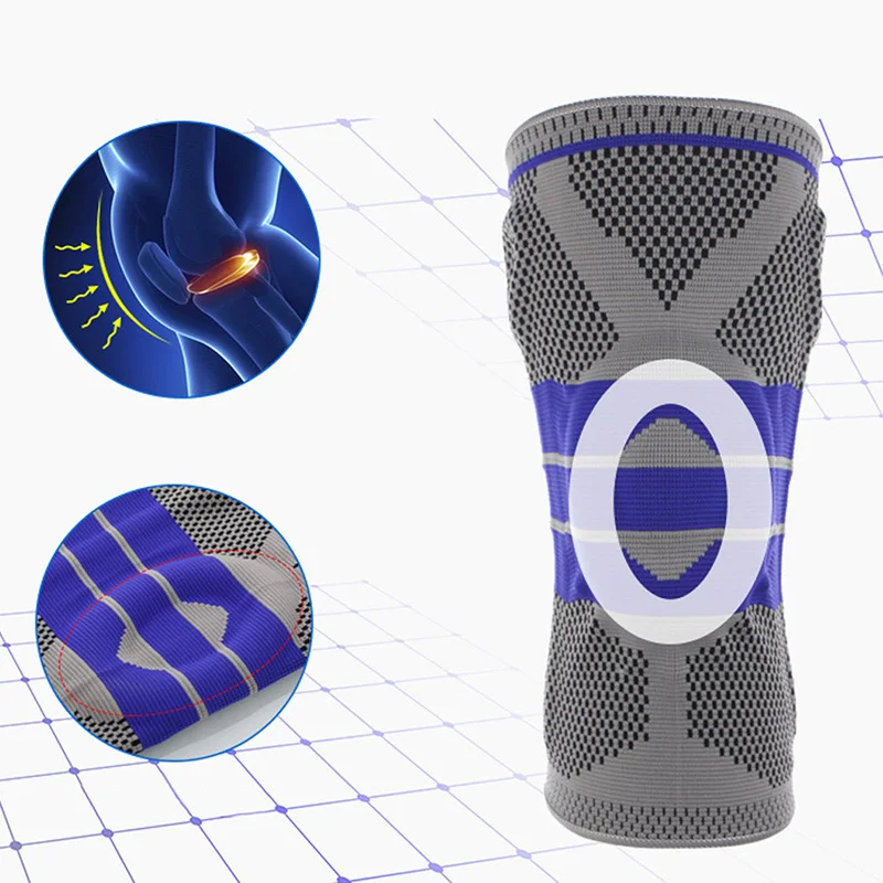 Fitness Lauf Knie Unterstützung Gym Sport Arthritis Relief Hosenträger Kneepad Elastische Nylon Silicon Padded Kompression Knie Pad Hülse