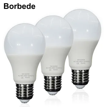 

[60PCS Clearance] No Flicker E27 5W Led Bulbs Lamps Real Power AC185-265V Ball Bulb High Brightness Lampada LED Bombillas