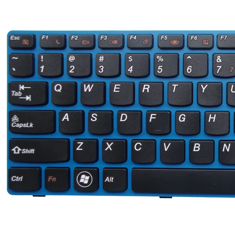 YALUZU English Laptop keyboard for LENOVO Z470 AM Z470AT Z470AX Z470K Z470G Z475 Z370 Z370A blue color